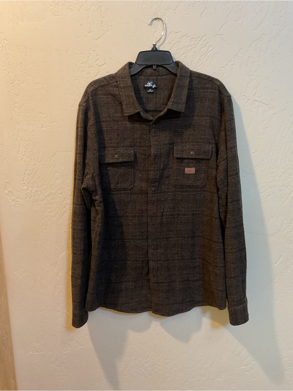 O'Neill Men's Brown Plaid Button-Up Shirt XL